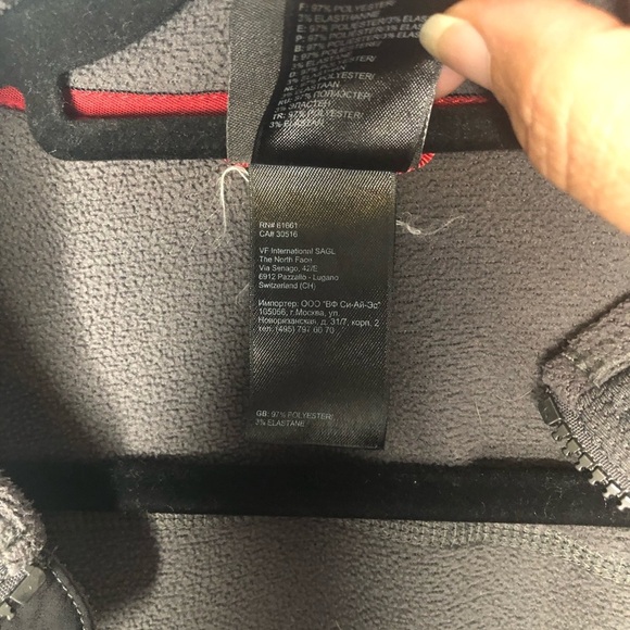 The North Face Men's TKA Stealth Full Zip Fleece Jacket Coat Gray Size M - Picture 9 of 11